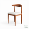 Silla de Comedor Turner Estilo Mid-Century | Respaldo Tipo Cuerno | Asiento Tapizado | 6 Colores