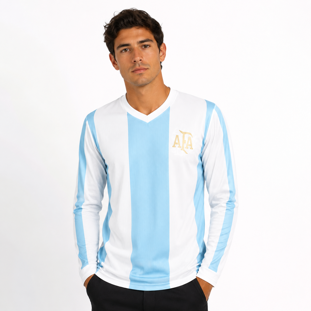 Jersey manga larga Argentina retro