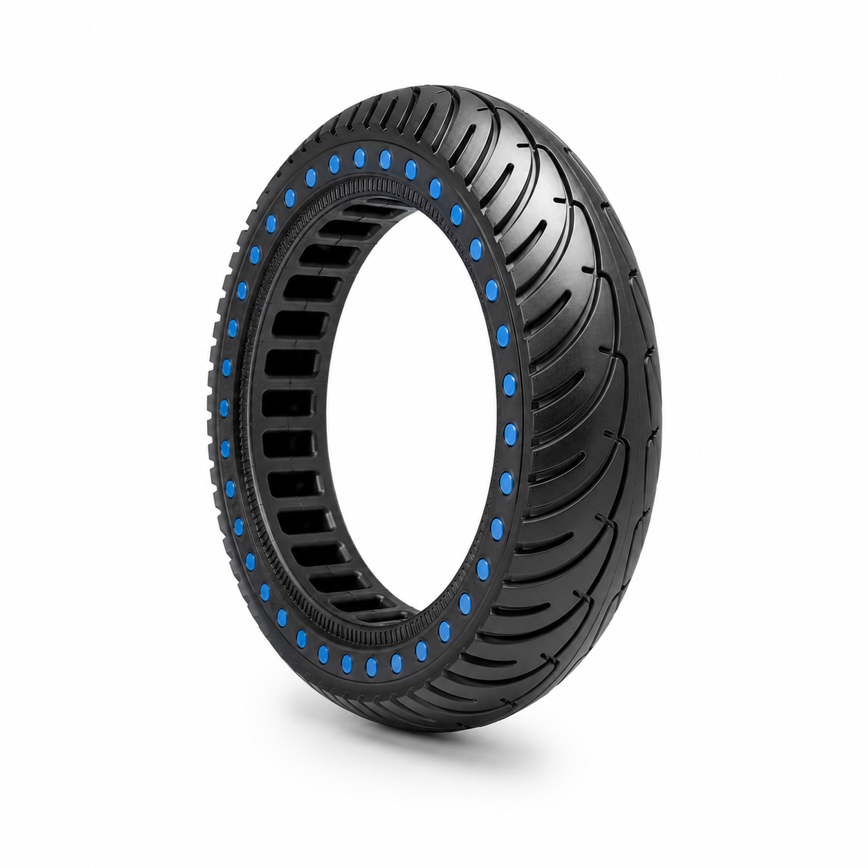 Llanta para scooter eléctrico 8.5 × 2.0 — con puntos de color.