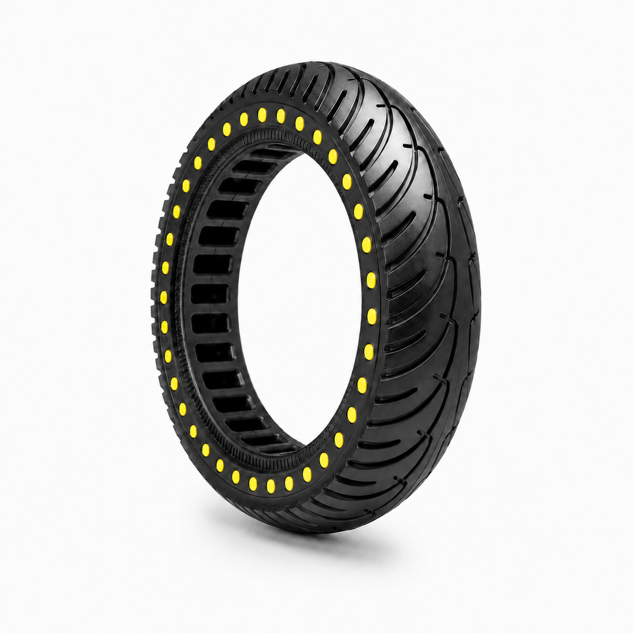 Llanta para scooter eléctrico 8.5 × 2.0 — con puntos de color.