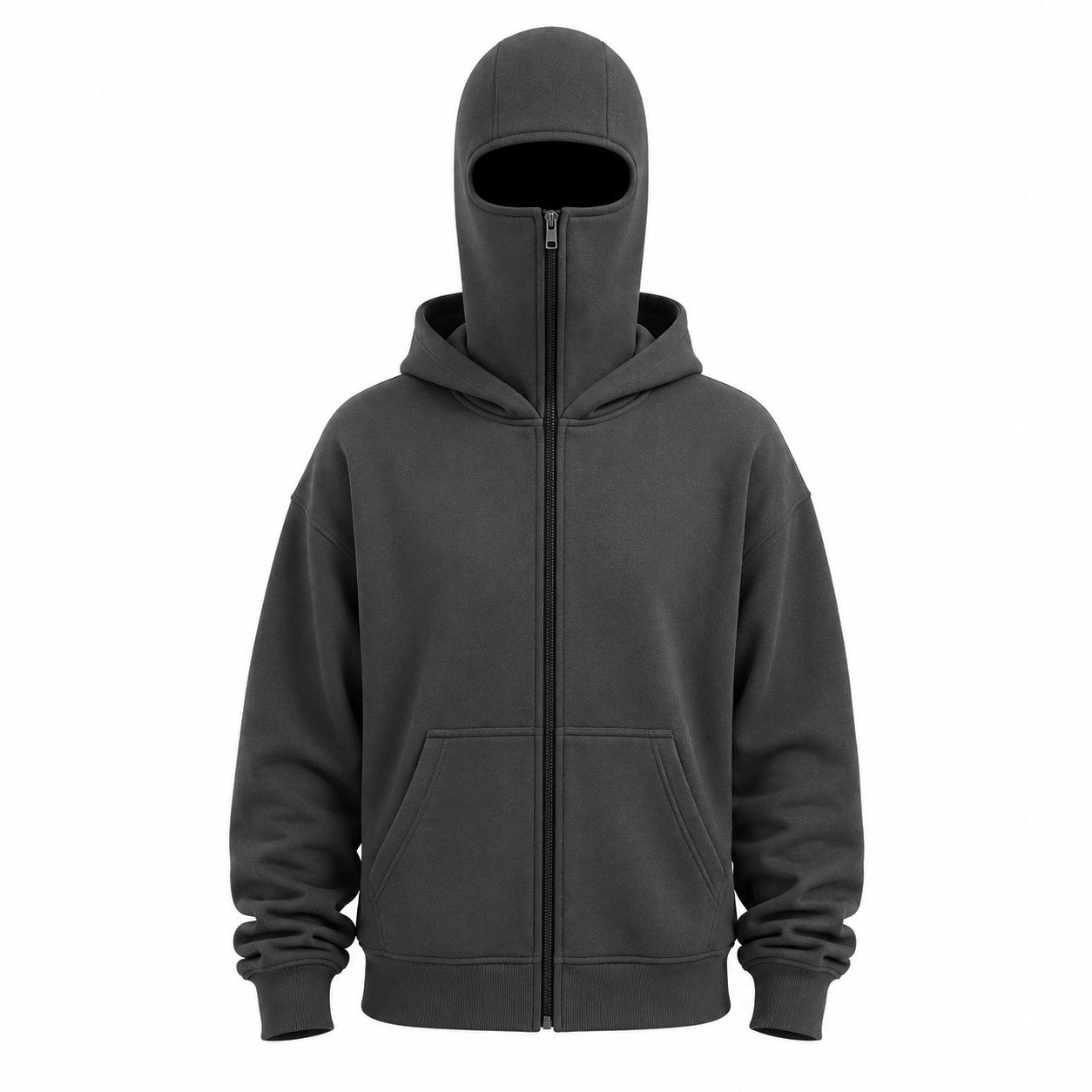 Chamarra Hoodie Oversized con Capucha Balaclava Integrada para Hombre