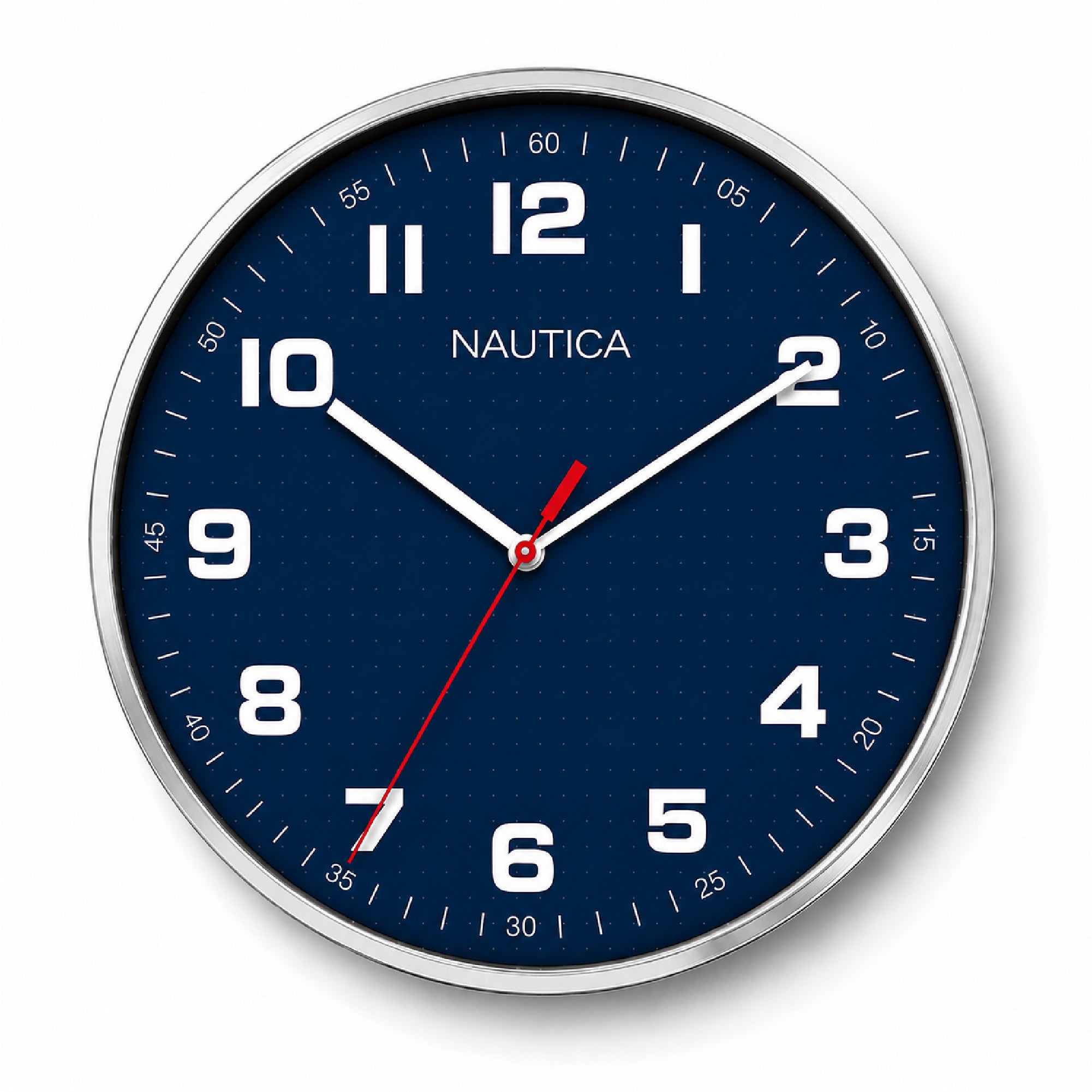 Reloj Pared Nautica Madera Elegante Decorativo Silencioso