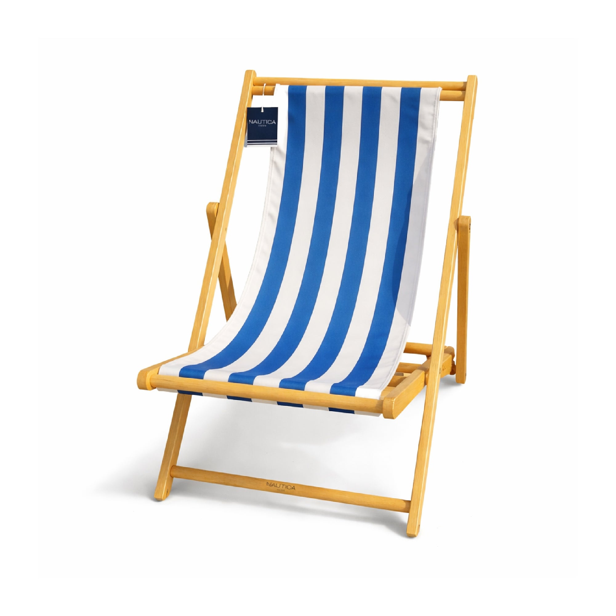 Silla Plegable Playa Madera Nautica Rayas Jardin Terraza