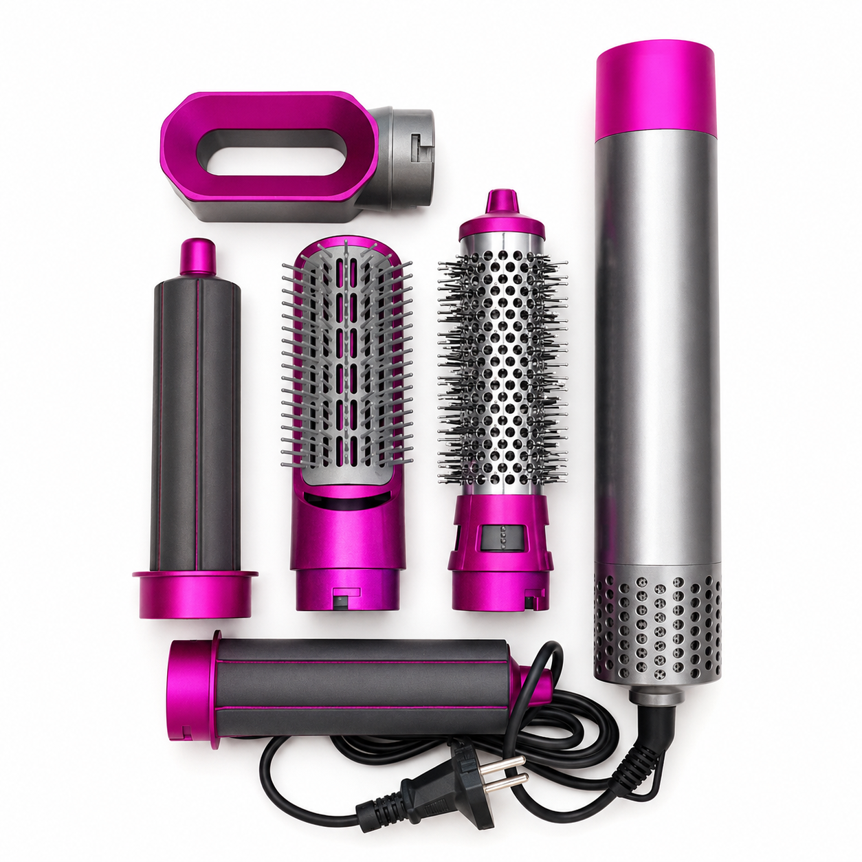 Estilizador de cabello 5 en 1 multifuncional Loreley — seca, riza, alisa y da volumen