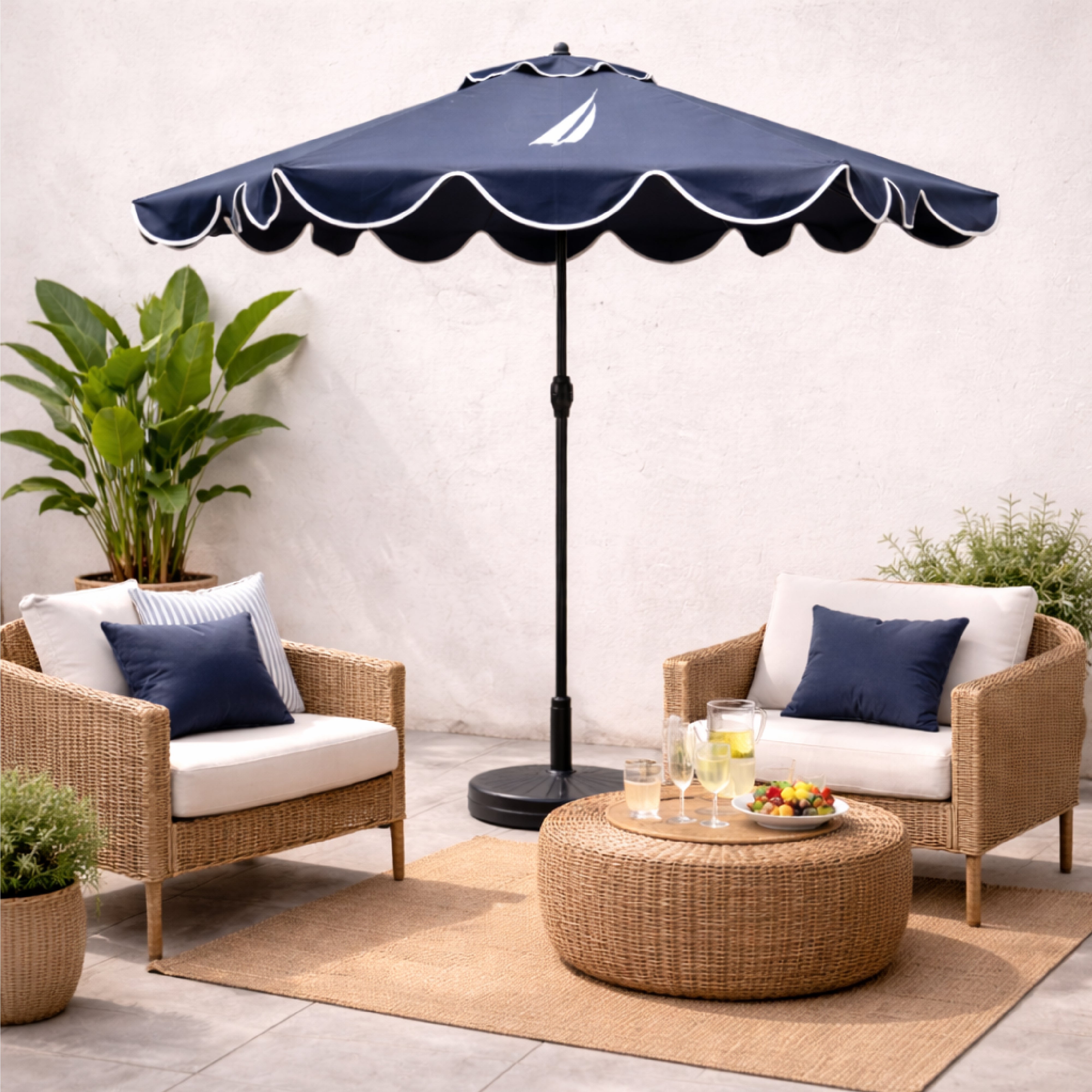 Sombrilla Nautica Amplia Jardin Playa Patio Terraza Exterior