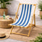 Silla Plegable Playa Madera Nautica Rayas Jardin Terraza