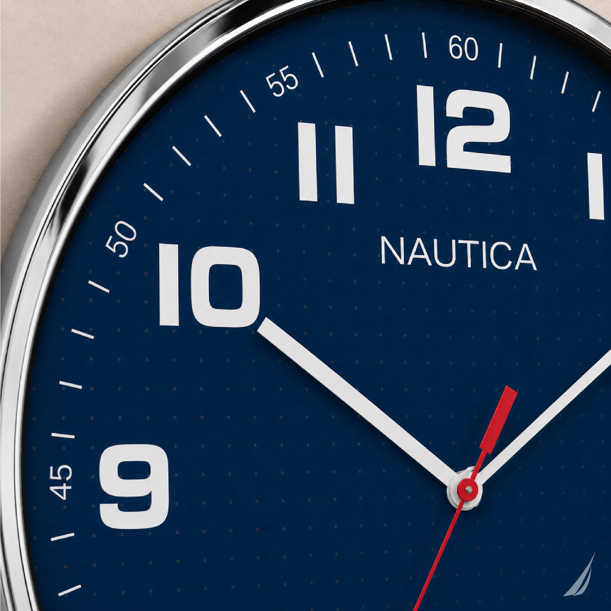 Reloj Pared Nautica Madera Elegante Decorativo Silencioso