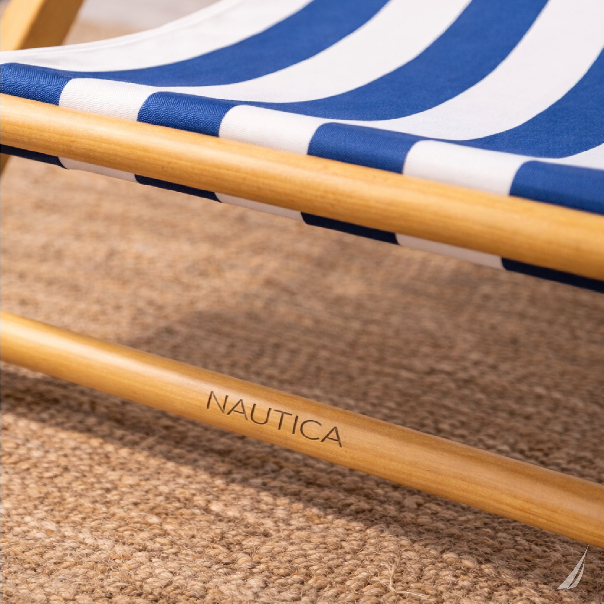 Silla Plegable Playa Madera Nautica Rayas Jardin Terraza