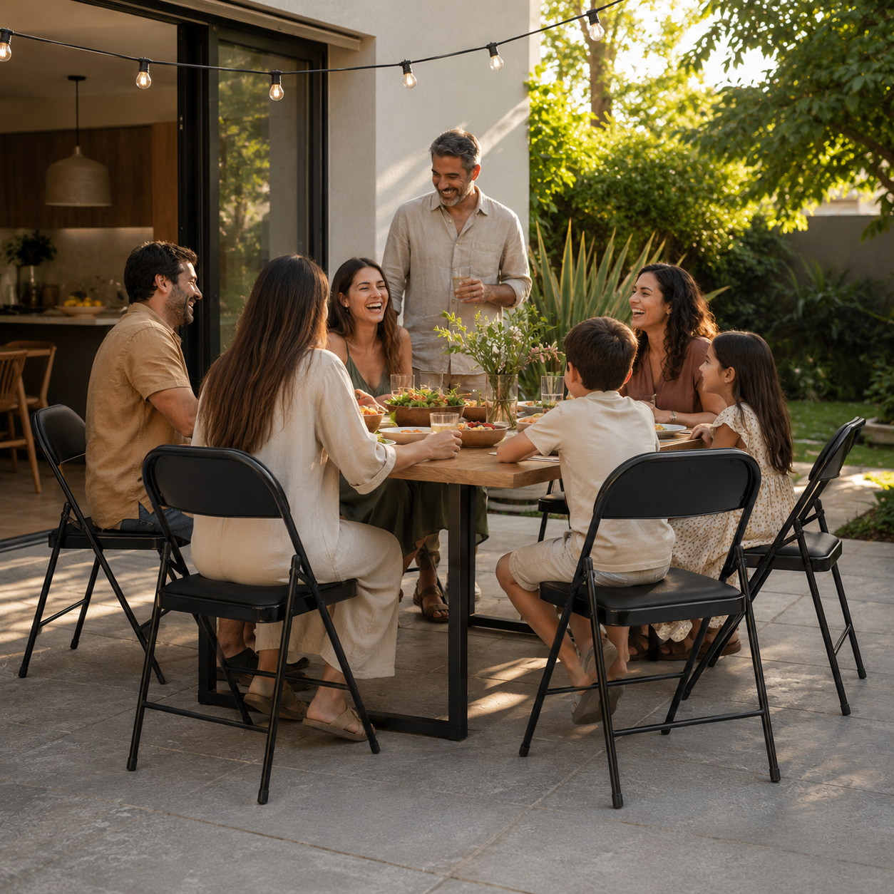 Silla Plegable con Asiento Acolchado Zoraida | Comedor y Oficina