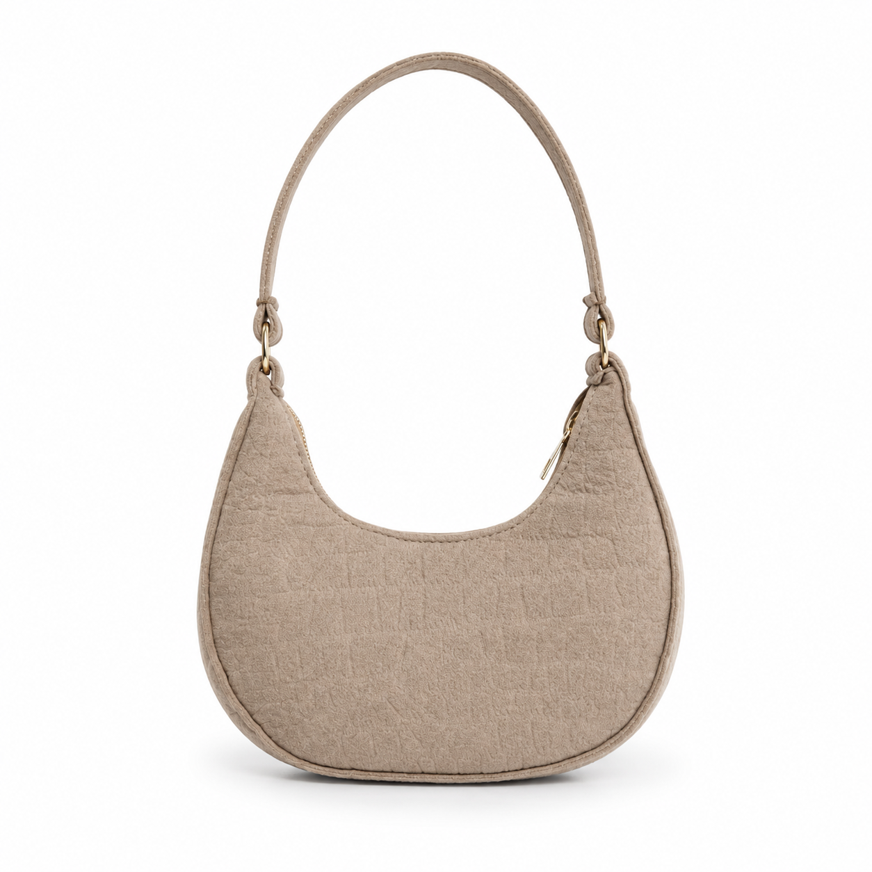 Bolsa hobo media luna acolchada Cinthia — estilo minimalista tendencia