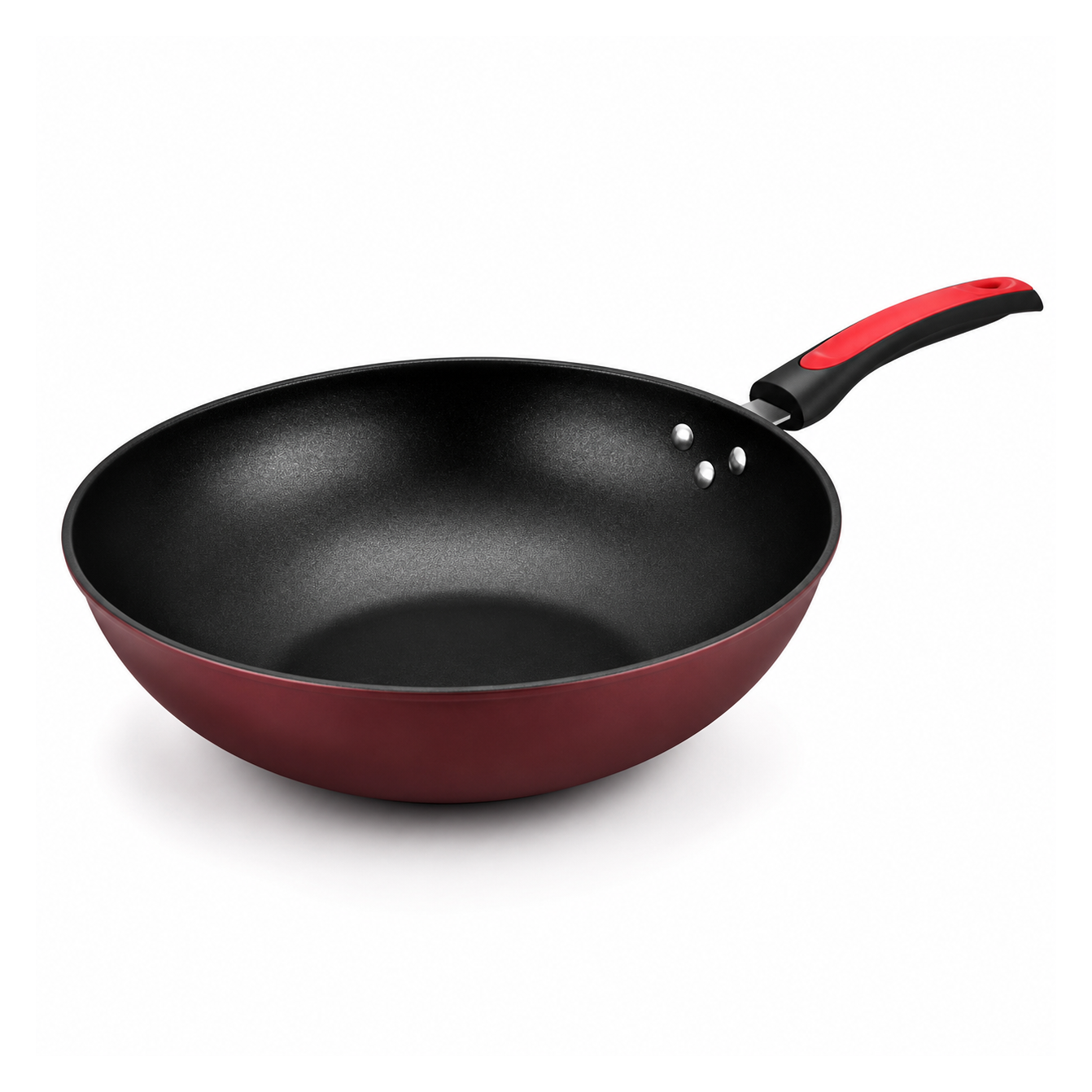Sarten Wok antiadherente sin humo 3 piezas Quirina — set con tapa de vidrio