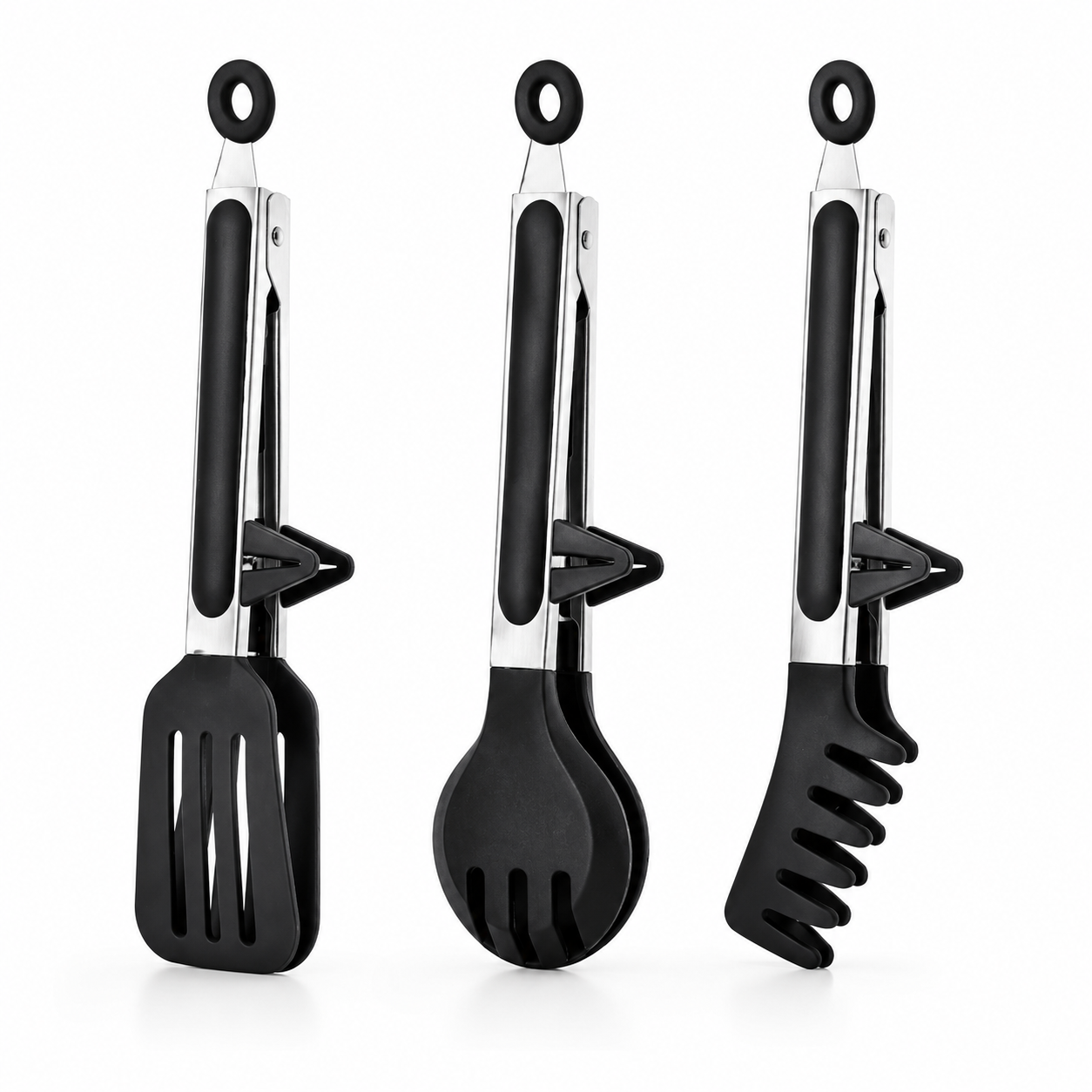 Set de 3 Pinzas de Cocina Multifuncionales con Silicón Vera