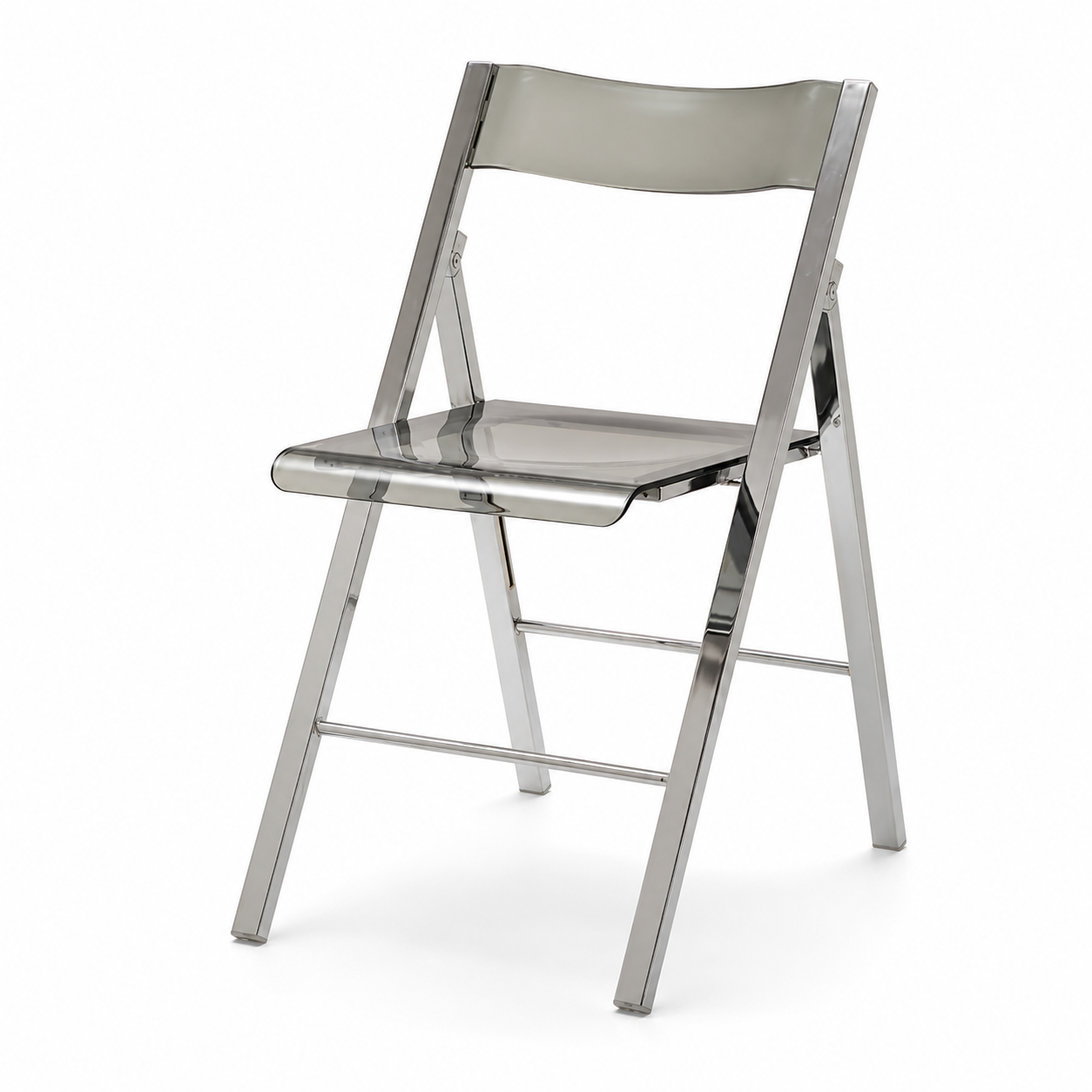 Silla Plegable de Diseño | Acrílico y Acero Cromado | Comedor y Sala | Casa Punto