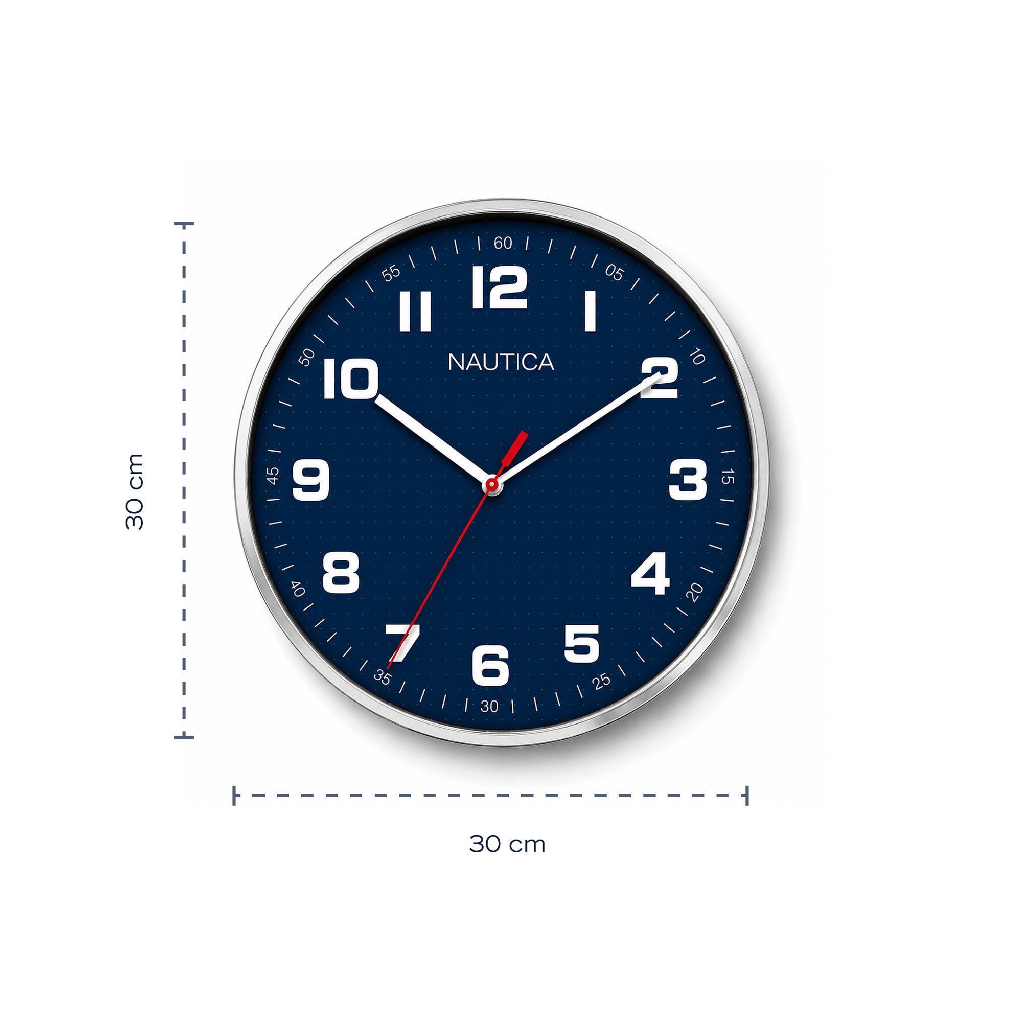 Reloj Pared Nautica Madera Elegante Decorativo Silencioso