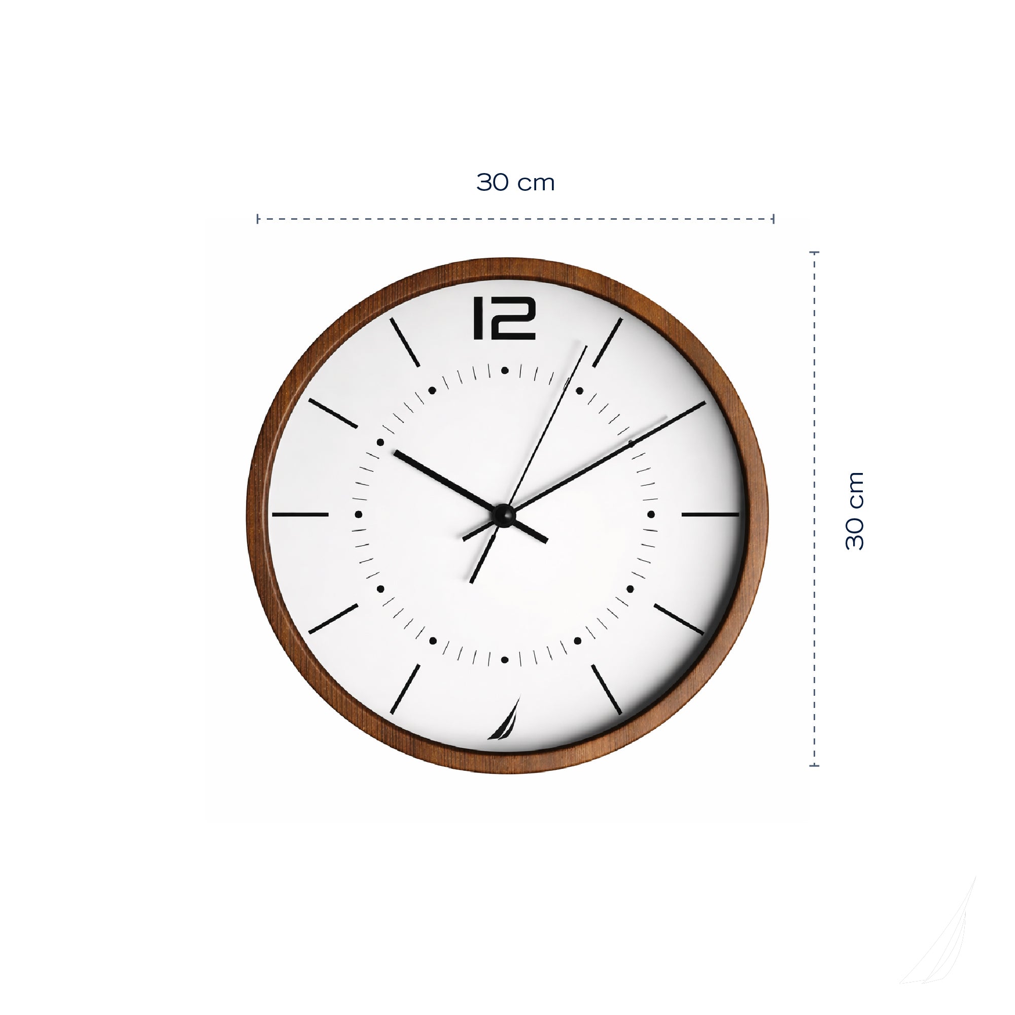 Reloj Pared Nautica - Madera Elegante Decorativo Silencioso