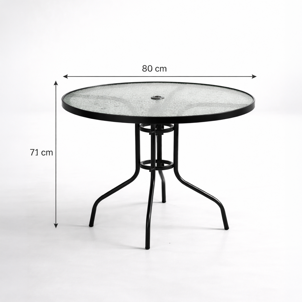 Conjunto de muebles de jardín estilo Cuba con sombrilla - Mesa y sillas de exterior estilo café con sombrilla
