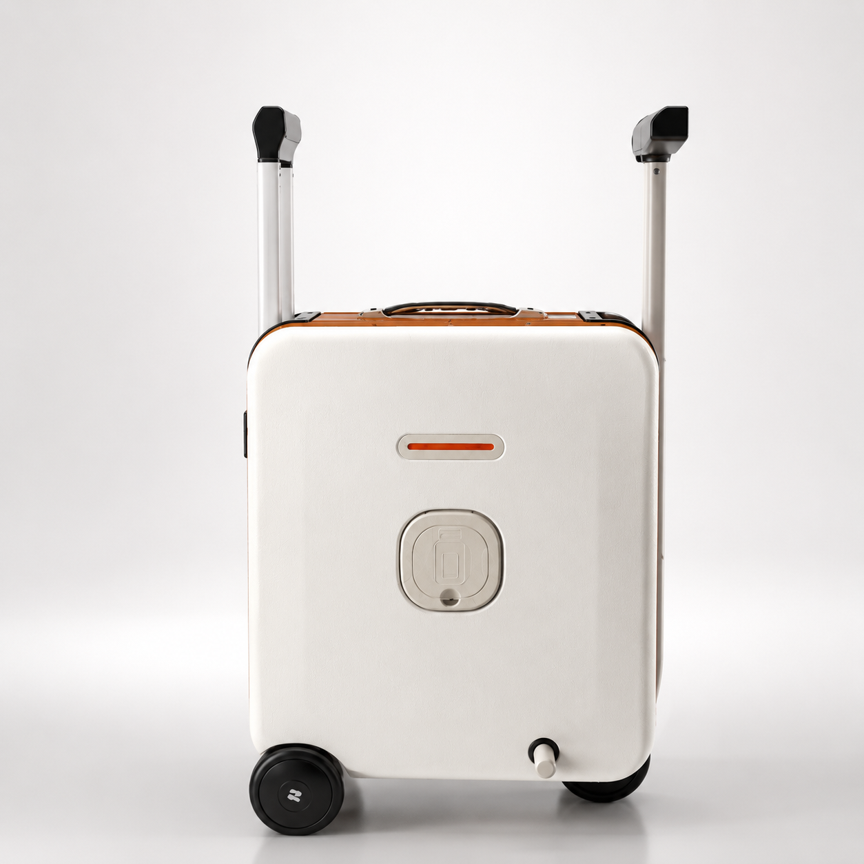 Maleta Scooter – Manillar Extensible Y Portavasos | Blanco y Naranja | Banana Way