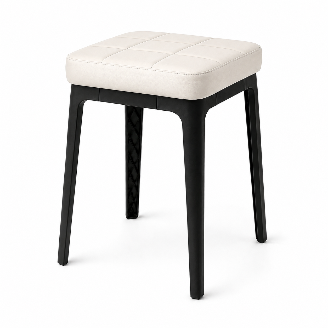 Taburete cuadrado tapizado para el hogar, taburete apilable para el salón, taburete sencillo y elegante para la mesa de comedor, taburete para el tocador del dormitorio, taburete para el tiempo libre