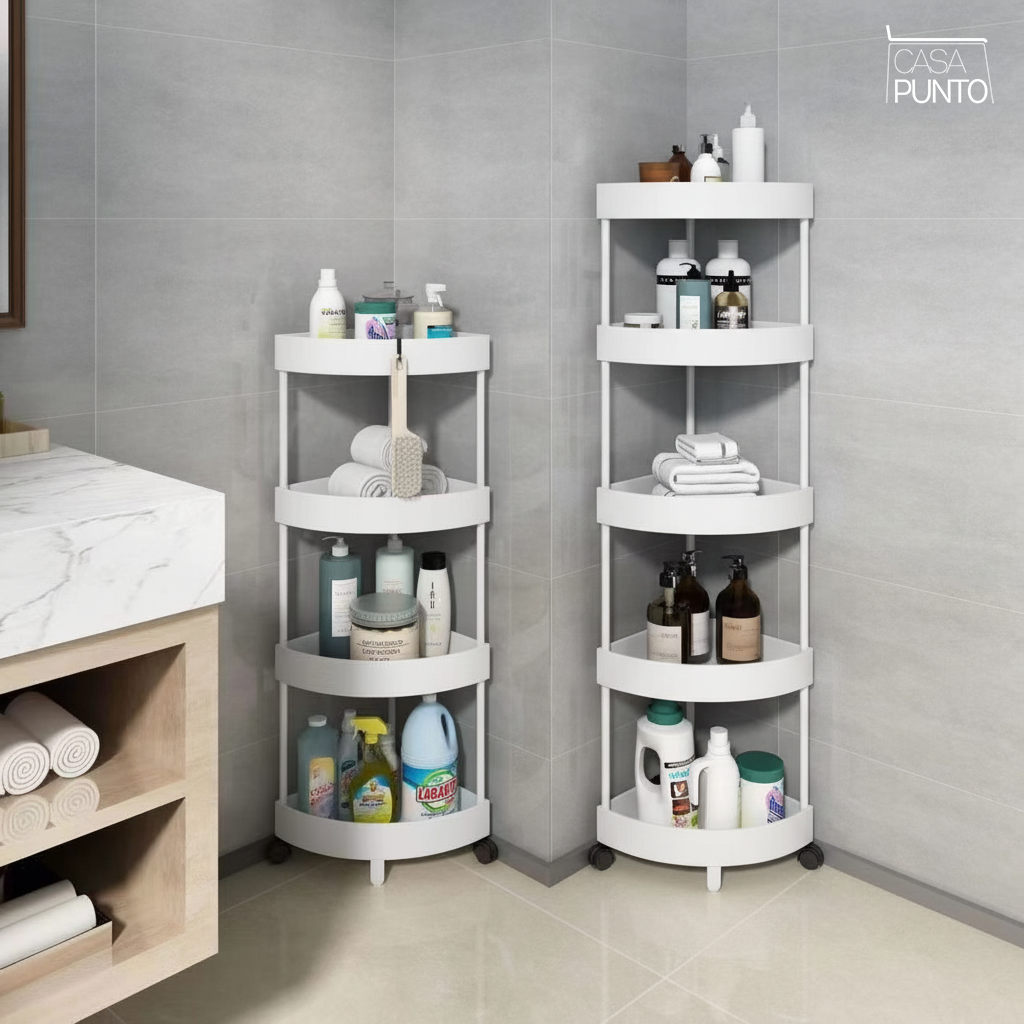 Estante esquinero móvil Hodun - Carro de almacenamiento rodante con ruedas