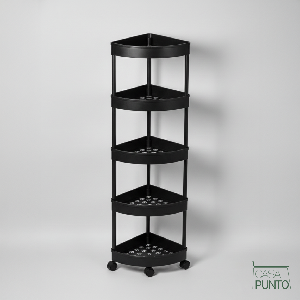 Estante esquinero móvil Hodun - Carro de almacenamiento rodante con ruedas