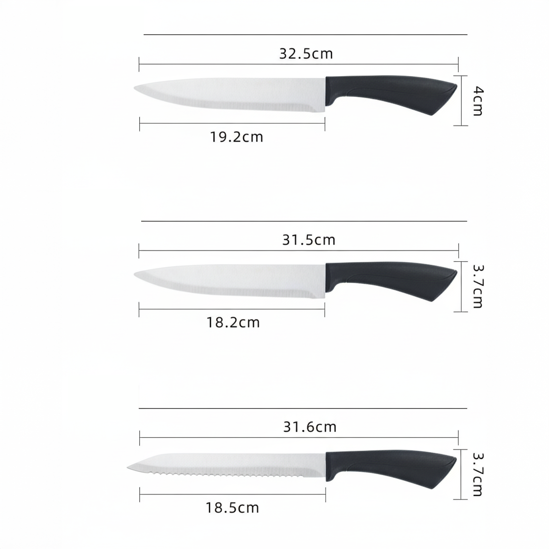 Juego de cuchillos Carver de 15 piezas - Acero inoxidable con bloque de madera y afilador