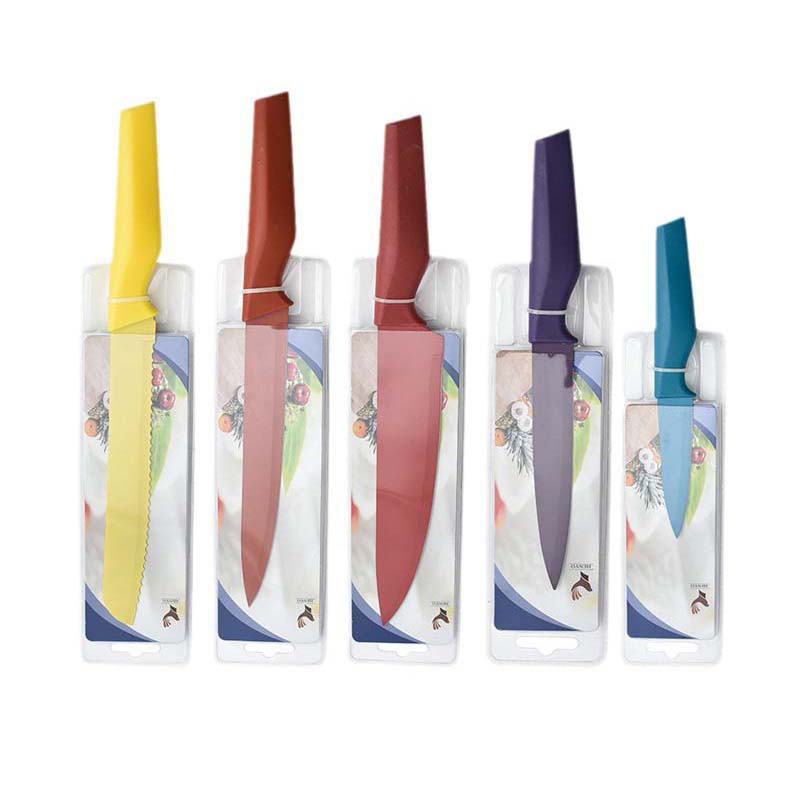 Juego colorido de cuchillos antiadherentes Gordon de 6 piezas