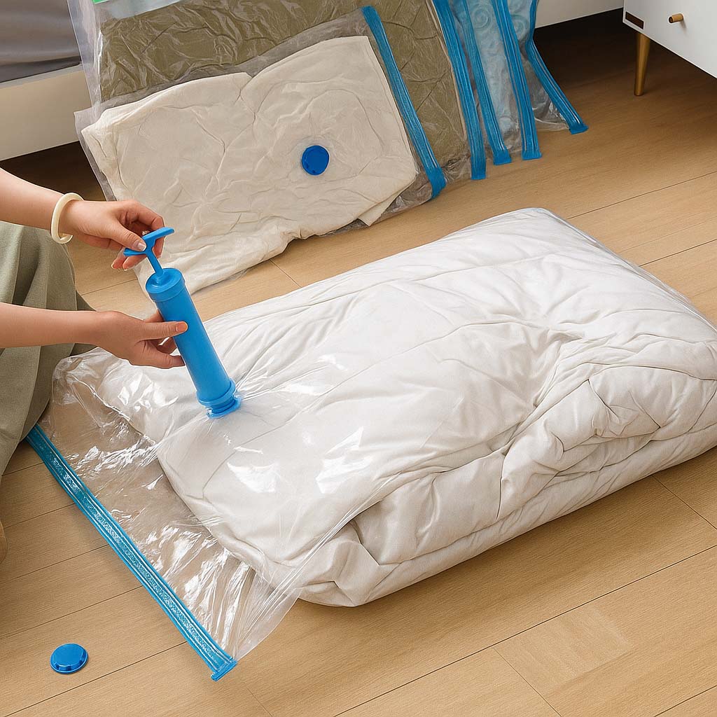 Vuc Paquete de 20 bolsas de almacenamiento al vacío - Bolsas de compresión con bomba manual