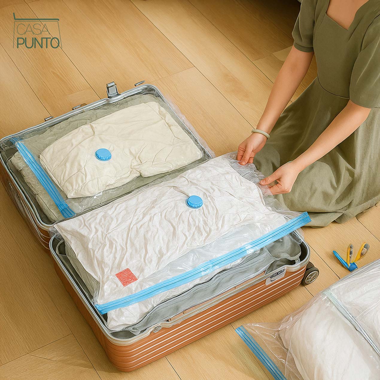 Vuc Paquete de 20 bolsas de almacenamiento al vacío - Bolsas de compresión con bomba manual