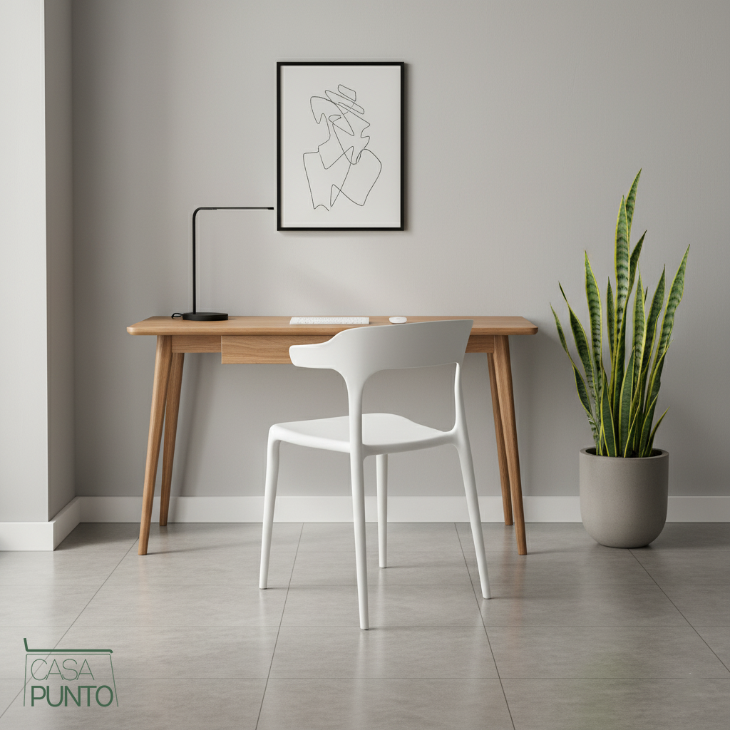Silla de comedor apilable con brazos Heifro