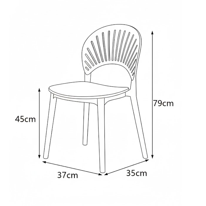 Silla de comedor apilable Ola