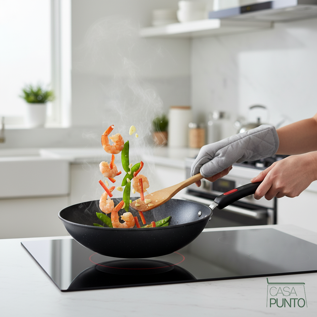 Hermina Juego de utensilios de cocina antiadherentes Maifan Stone de 3 piezas