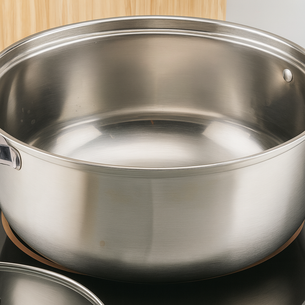 Batería de cocina Ingrid de acero inoxidable de 10 piezas - Profesional con tapas de vidrio