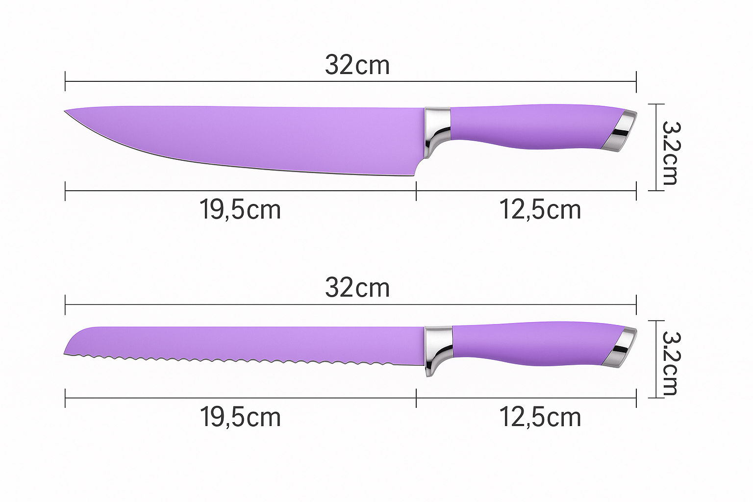 Juego de cuchillos y utensilios de cocina Lyra de 20 piezas