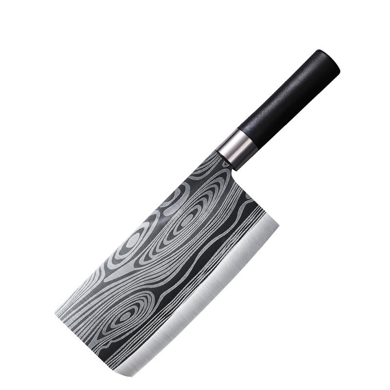 Juego de cuchillos con diseño de Damasco Yomo de 6 piezas, acero profesional con bloque de madera