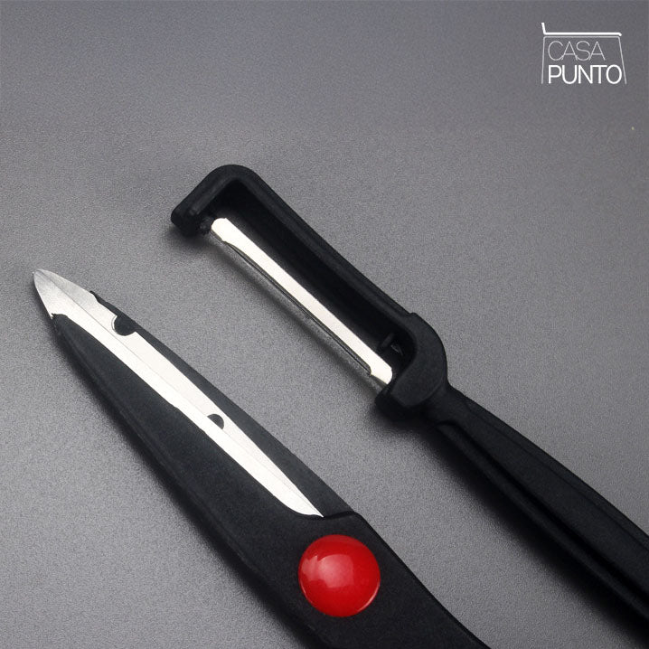 Juego de cuchillos profesionales Goldie de 8 piezas - Triple remache negro con bloque de madera