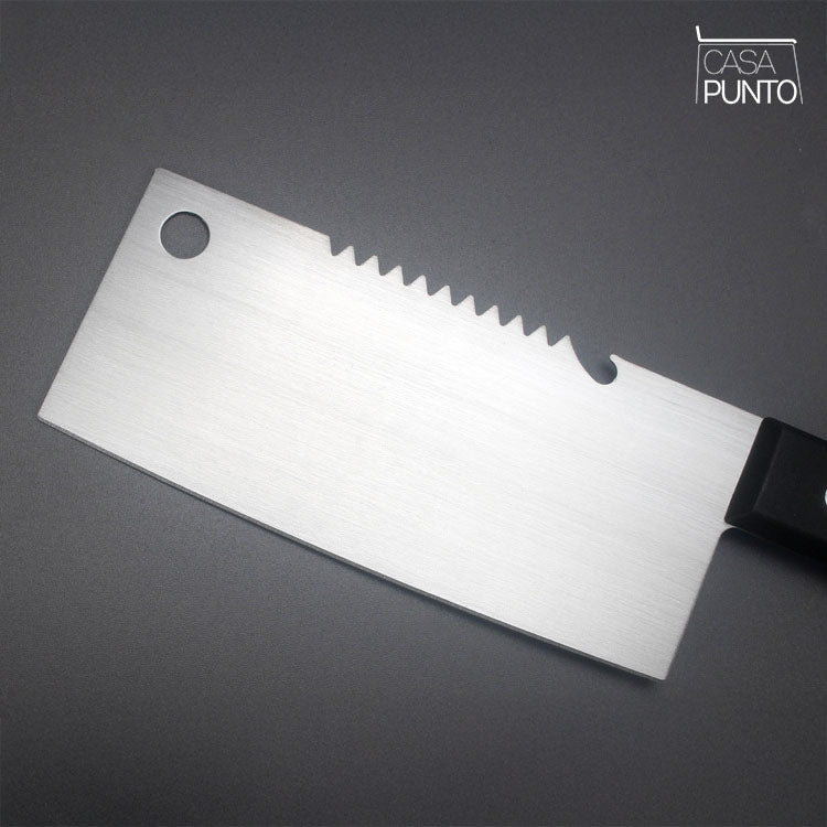 Juego de cuchillos profesionales Goldie de 8 piezas - Triple remache negro con bloque de madera