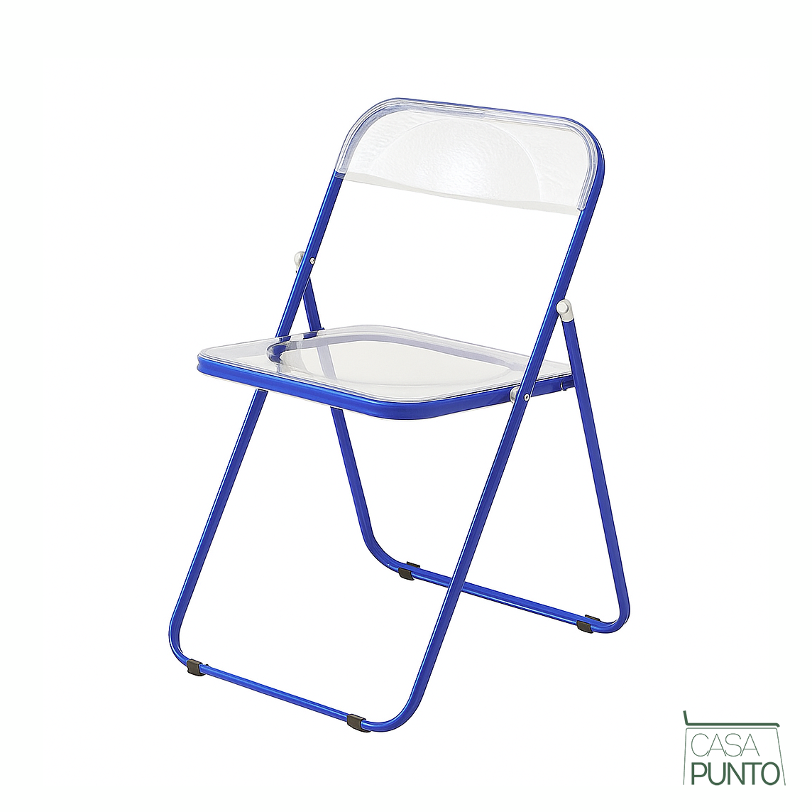 Silla plegable de acrílico transparente Ida - Silla Ghost con estructura de acero cromado