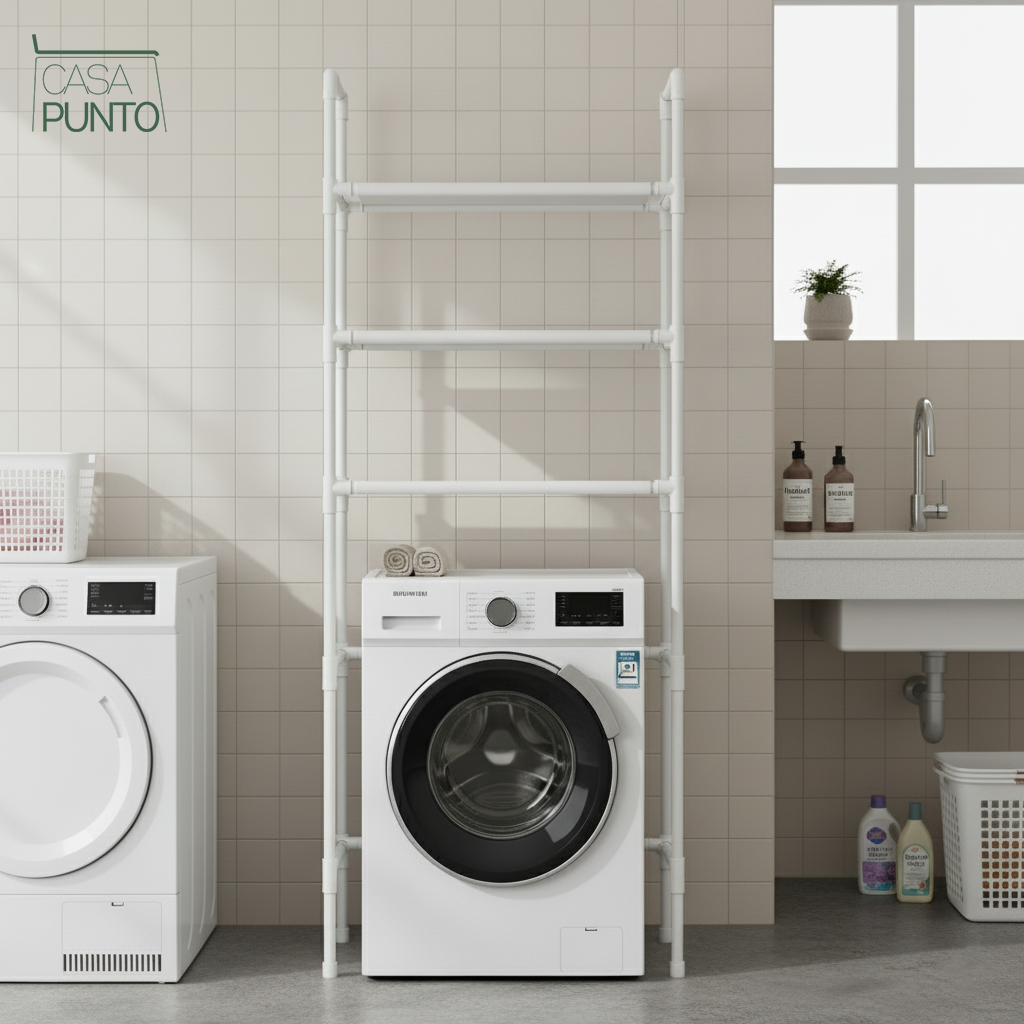 Estante de almacenamiento sobre inodoro de 3 niveles Bugi - Organizador de baño de metal