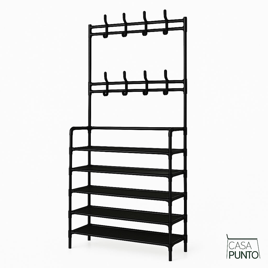 Organizador de entrada de 4 niveles Elda - Estante con almacenamiento para zapatos