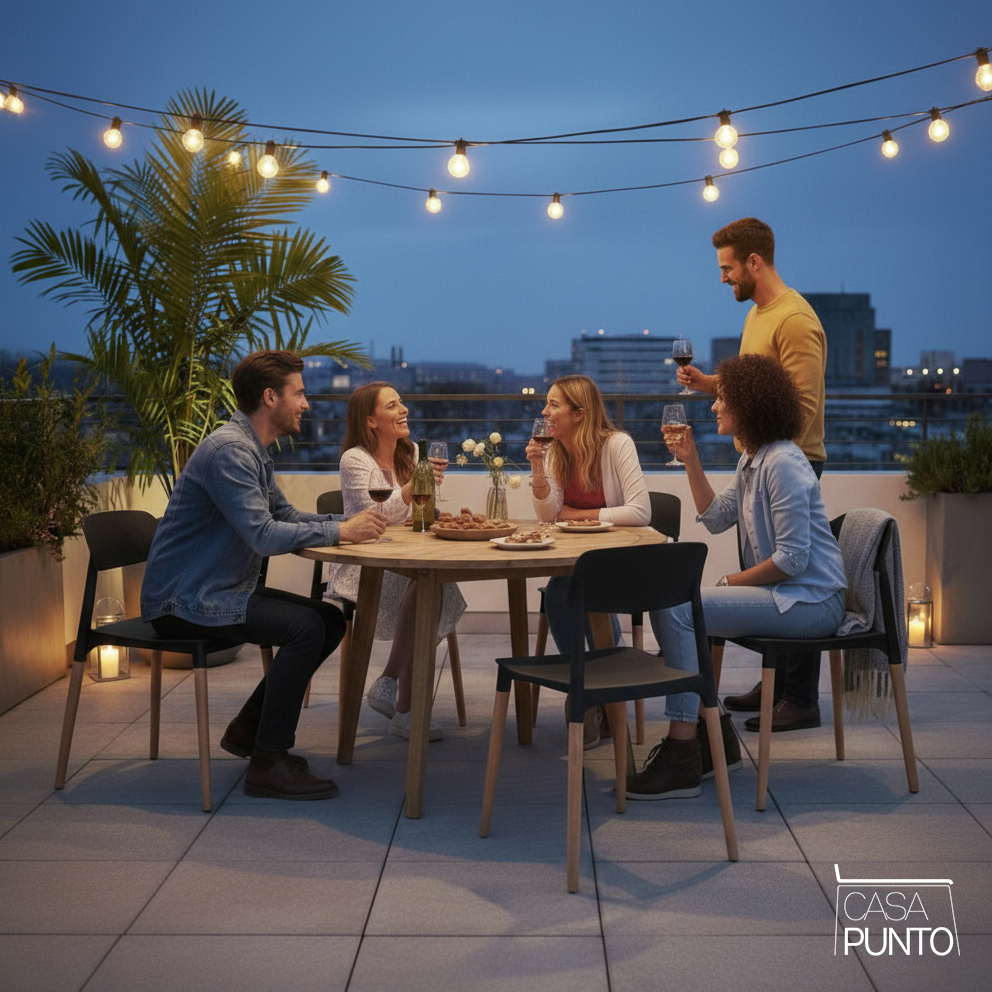 Silla de comedor Sigrid con patas de madera