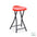 Taburete plegable Josh - Taburete compacto de 4 patas con asa