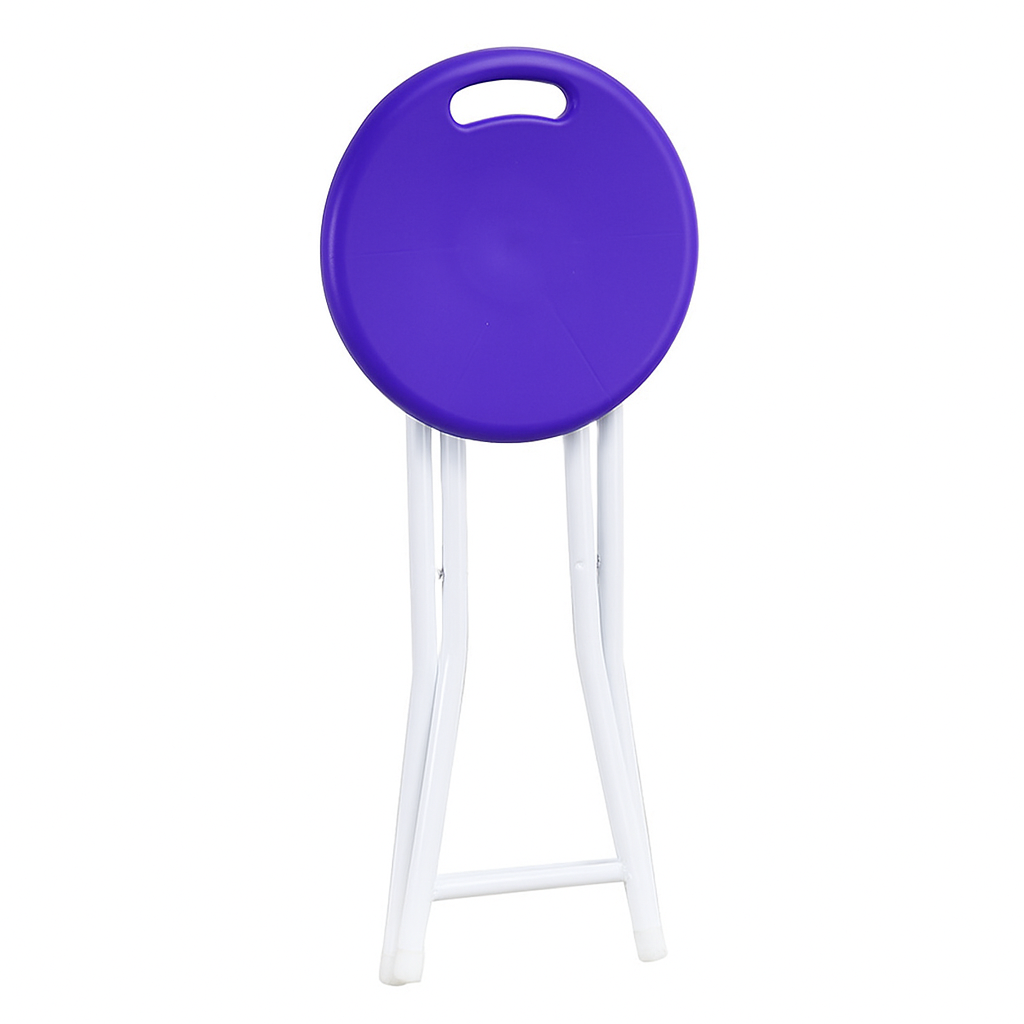 Taburete plegable Josh - Taburete compacto de 4 patas con asa