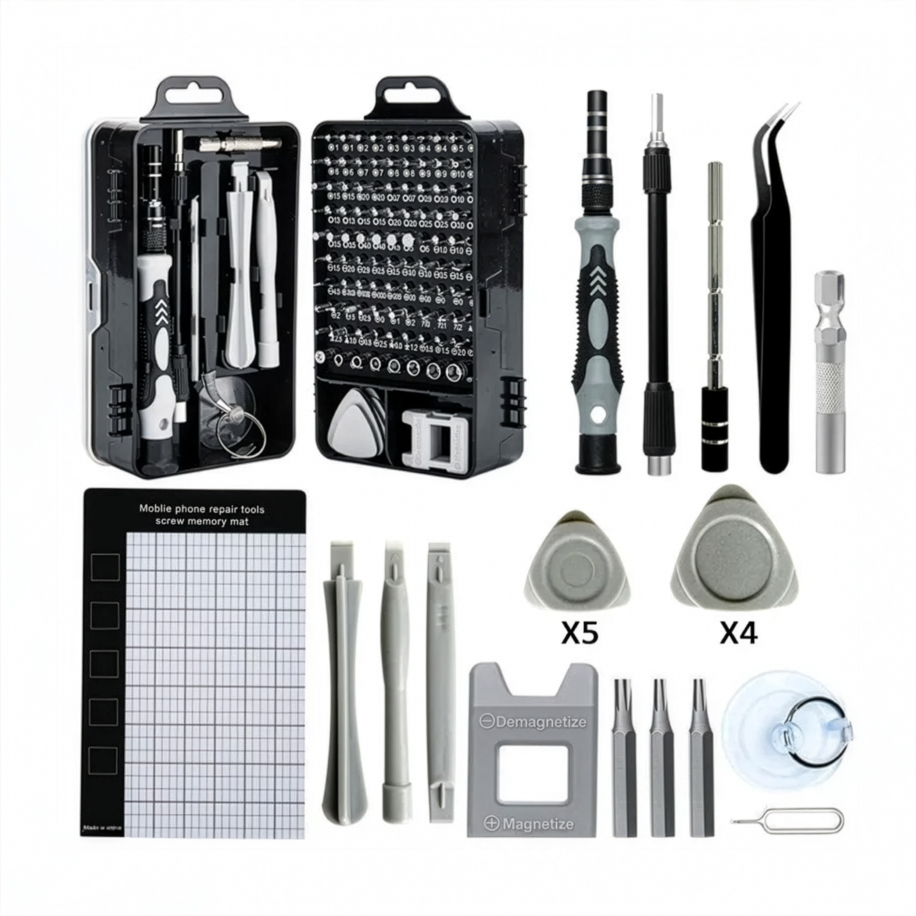 Práctico kit de herramientas de destornillador de precisión 115 en 1