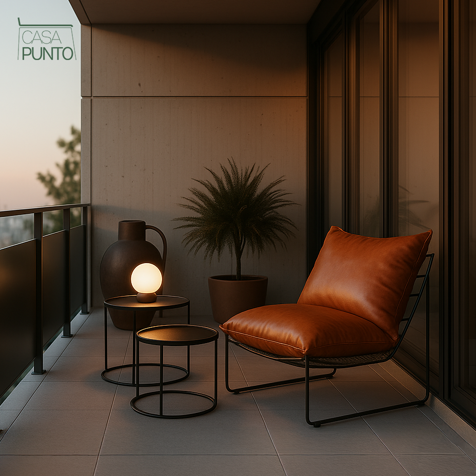 Saga Lazy Chair - Sillón lounge moderno con estampado de pata de gallo