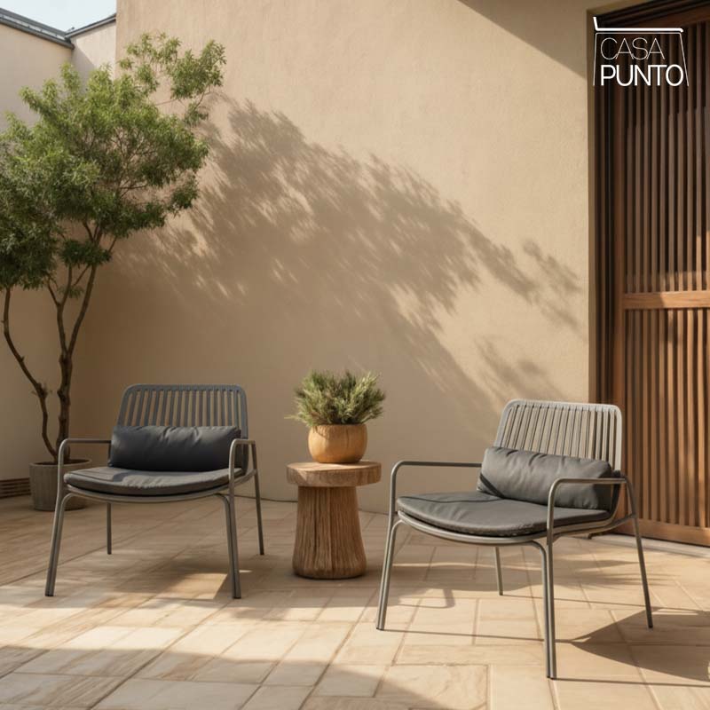 Sillón nórdico individual Linnea con cojines