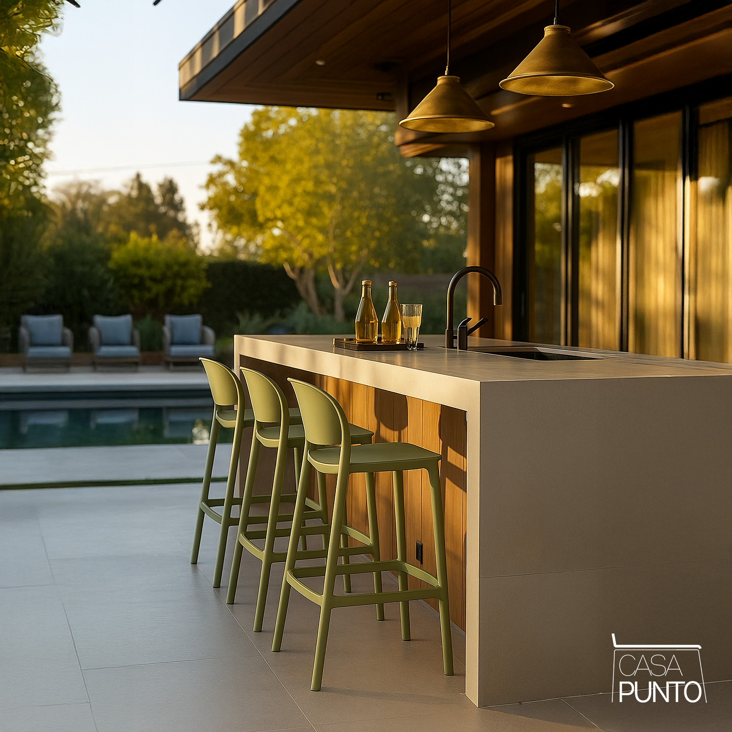 Taburete de bar Frida - Trona moldeada