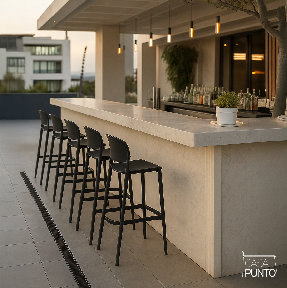 Taburete de bar Frida - Trona moldeada