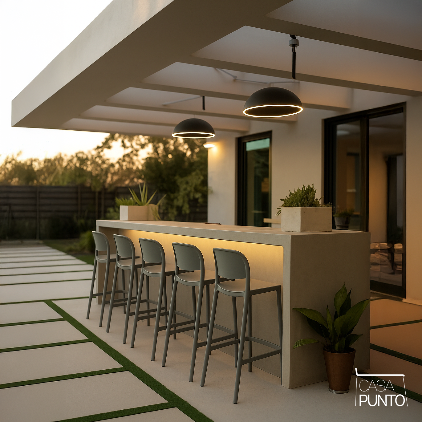 Taburete de bar Frida - Trona moldeada