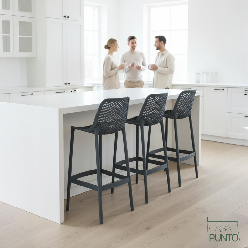 Taburete de bar perforado Dorte