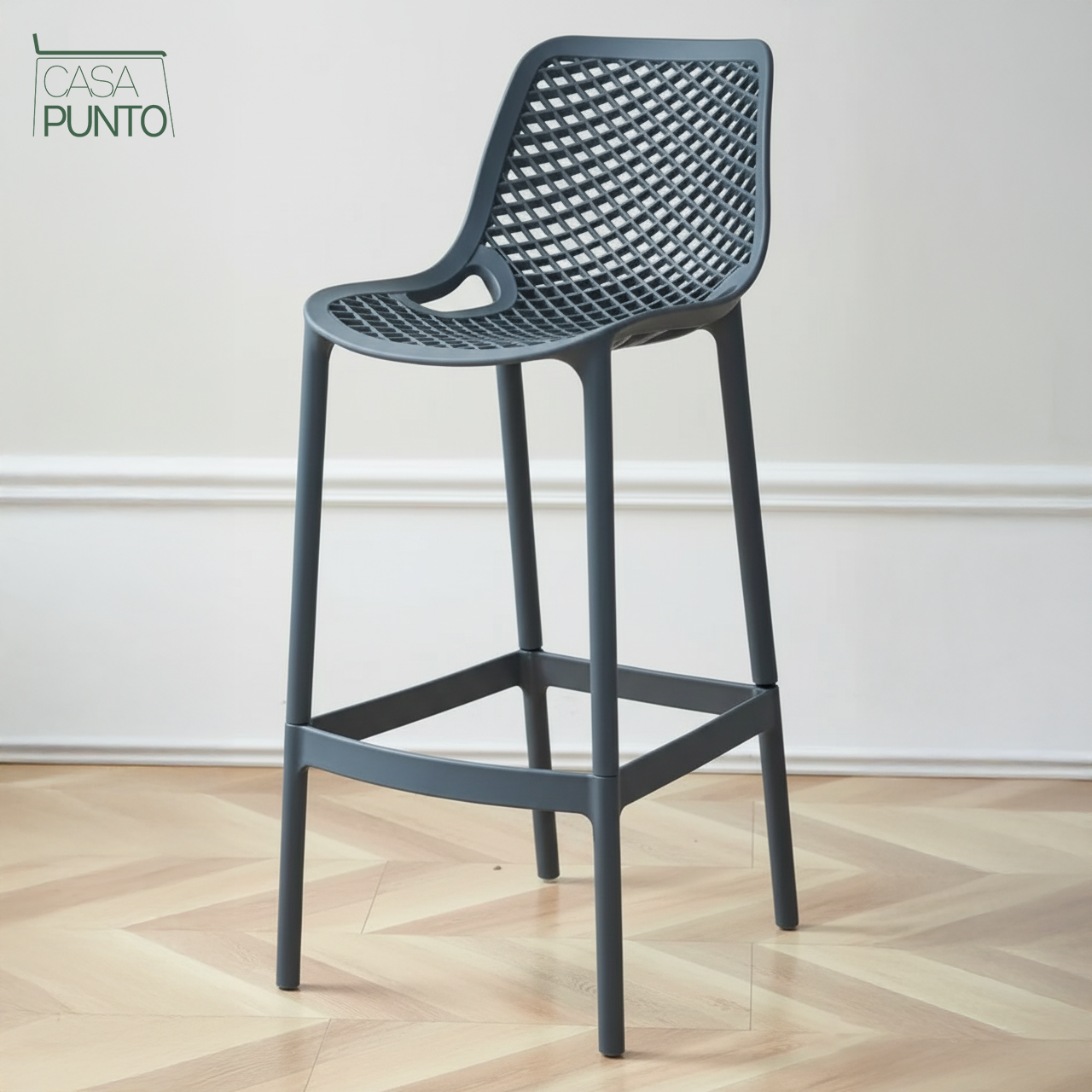 Taburete de bar perforado Dorte